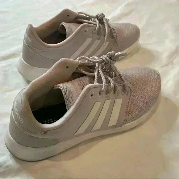 Adidas Women’s Cloudfoam QT Racer Running Shoe Size 8.5 Low Top Purple White - Picture 4 of 13